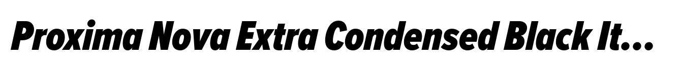 Proxima Nova Extra Condensed Black Italic image